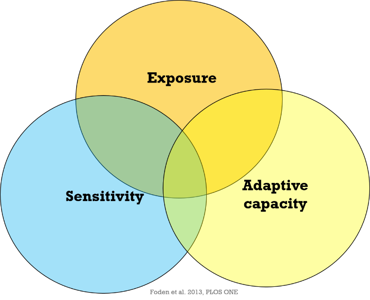 Venn Diagram: Sensitivity, Exposure, Adaptive capacity